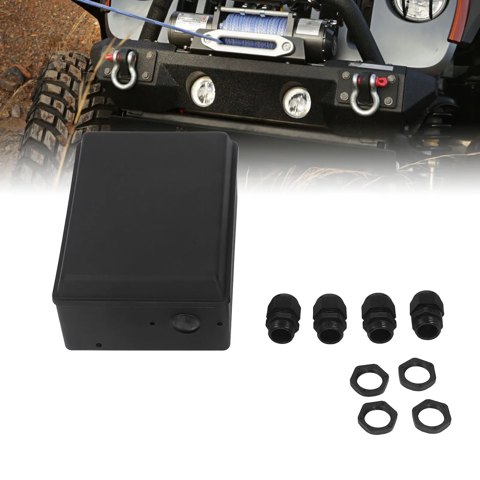 Winch Controller Housing ABS High Strength Protection Box Kit for 8000 to 20000LB Electric Winch