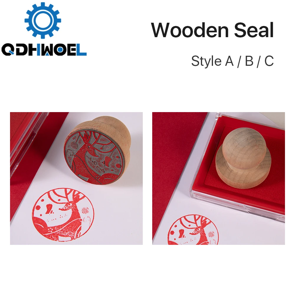 QDHWOEL DIY 목재 도장 레이저 조각 재료, CO2 조각 레이저 기계용 목재 스탬프, DIY 선물 액세서리