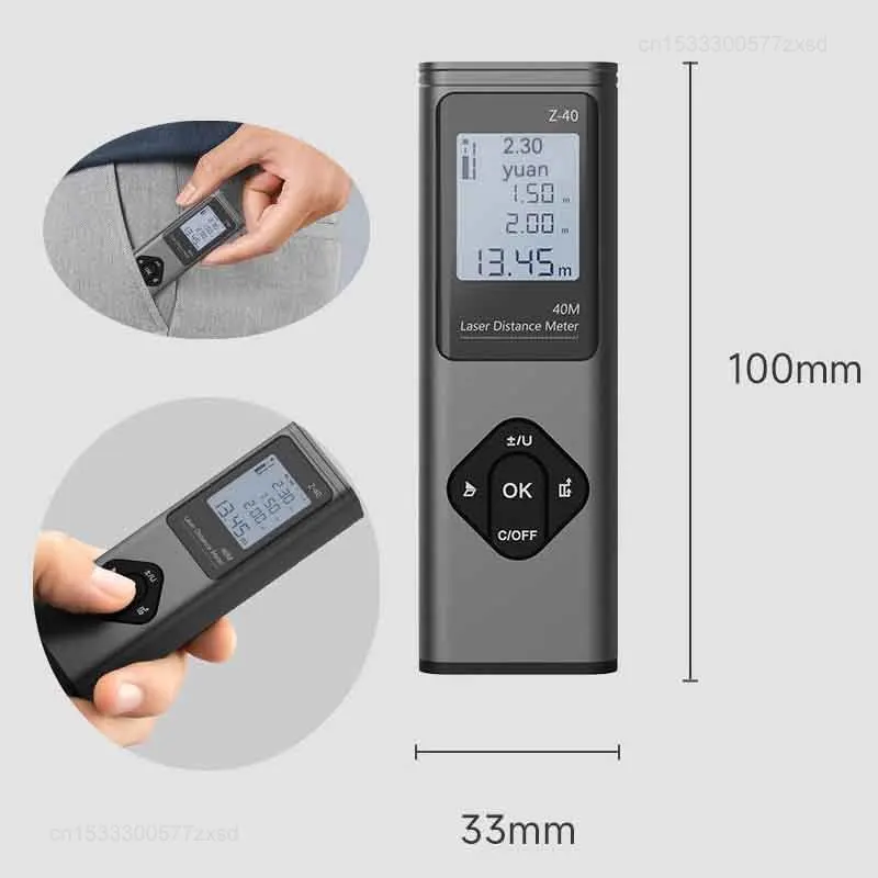 40m Digital Laser Rangefinder Tape Measure Tool Angle Measure Range Finder For Xiaomi tape measure laser rangefinder laser tape measure digital tape measure