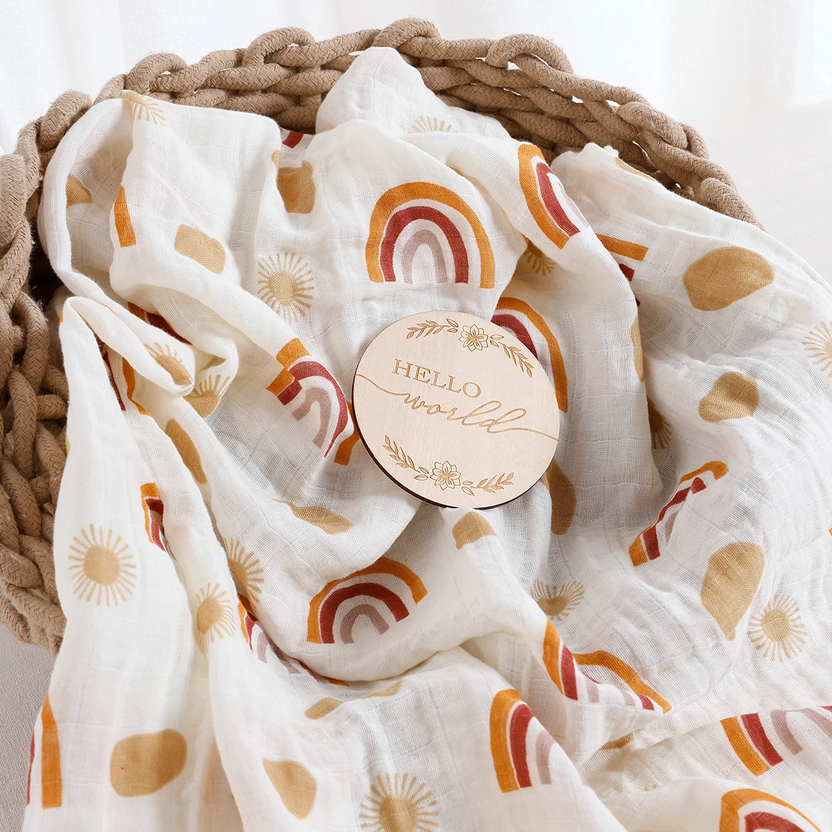 120*110CM Baby Muslin Blanket Super Soft Baby Wrap For Newborn 4