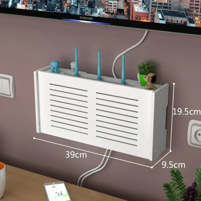 LogiLink Cable Management Box – 40.7 Cm White Cable Box To Hide Power Strips & Cords