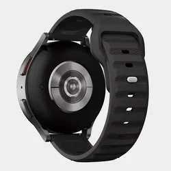 Premium Multi-Size Silicone Watch Strap Replacement for 1pcs 22mm (Black)