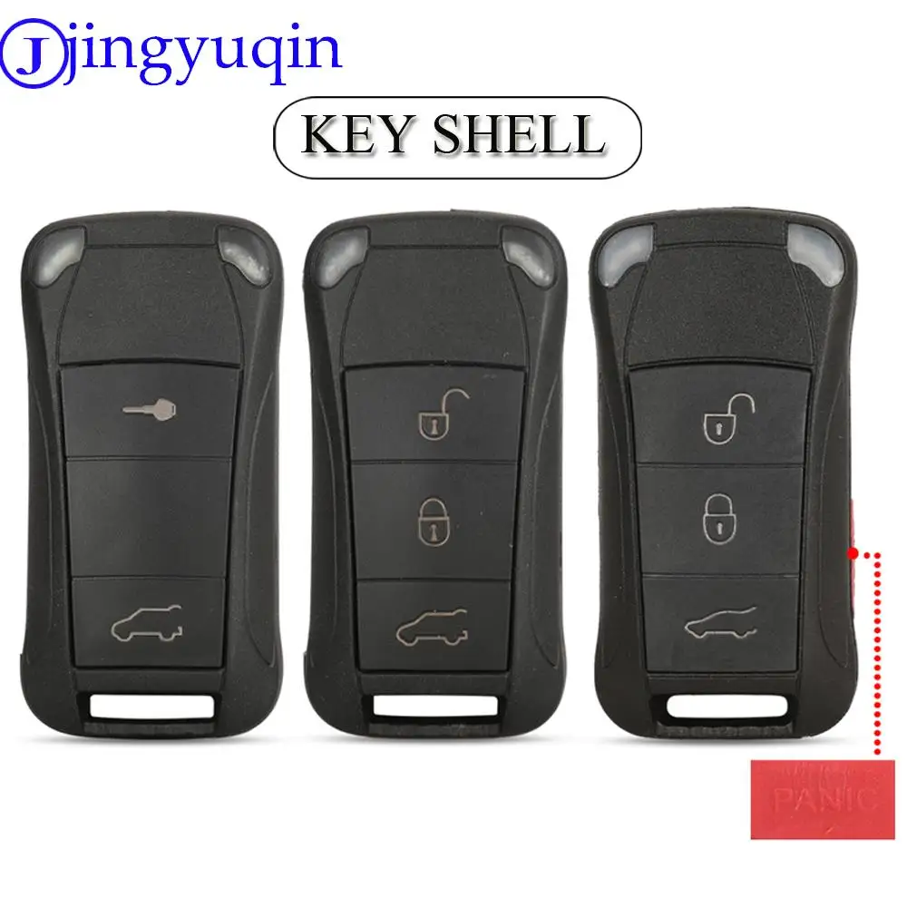 

Jingyuqin 3/4 кнопочный сменный складной умный пульт дистанционного управления для автомобильного ключа чехол для Porsche Cayenne