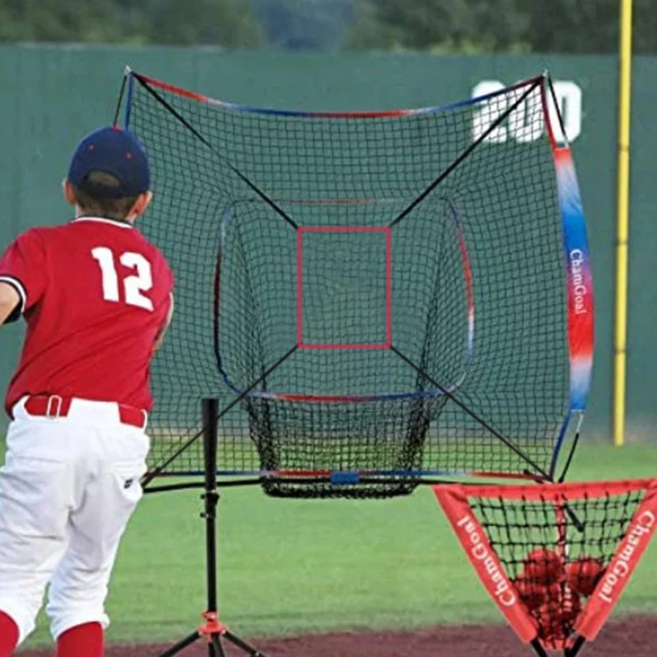 Red De Béisbol De 9 Agujeros, Red De Bolsillo De Lanzamiento Con Zona De Ataque Para Entrenamiento De Lanzamiento, Equipo Portátil Extraíble De Entrenamiento Para Lanzamiento, Para Cualquier Lanzador