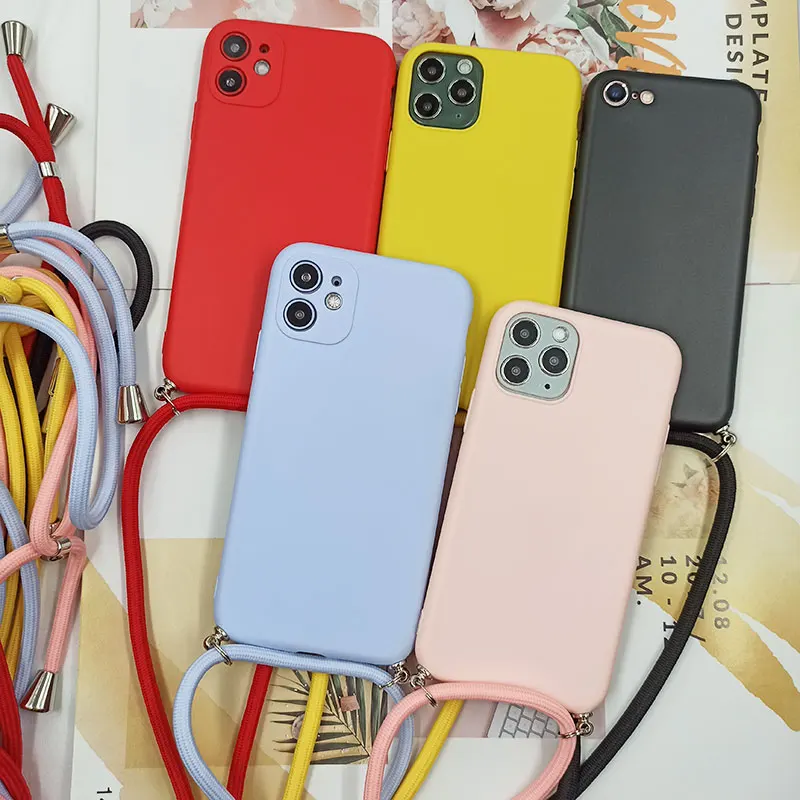 Чехол с ремешком через плечо для Samsung Galaxy A21S A11 M11 A31 A40 M30S M21 M31 M31S