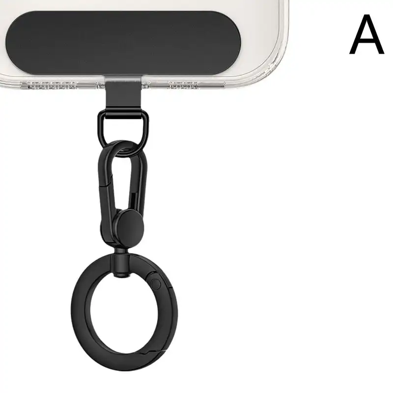 Metal Phone Lanyard Gasket Patch Rotatable Metal Buckle Hanging   Steel Clip Card Cord Tab Mobile Phone Accessories - Image 12