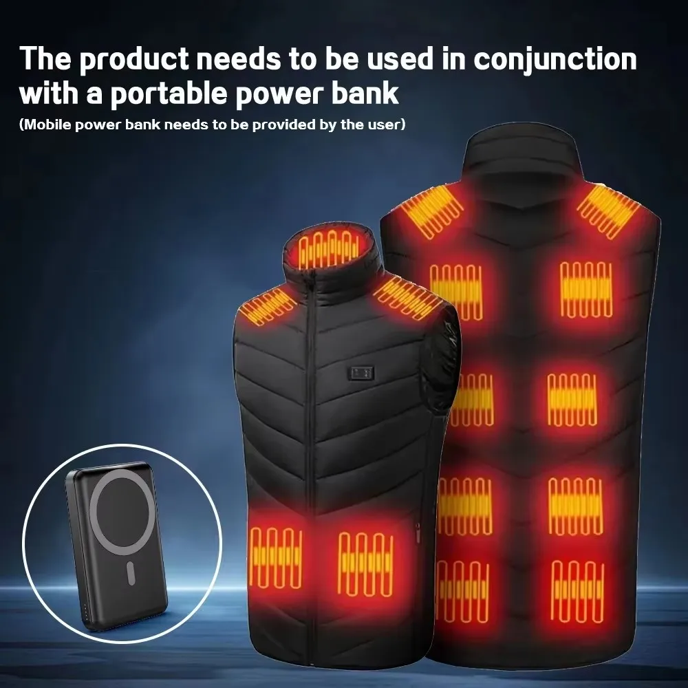 Heated Jacket Electric Heating Vest Heated Down Jacket Man Heated Vest Men Women Usb Jacket Body Warmer Clothing Veste
