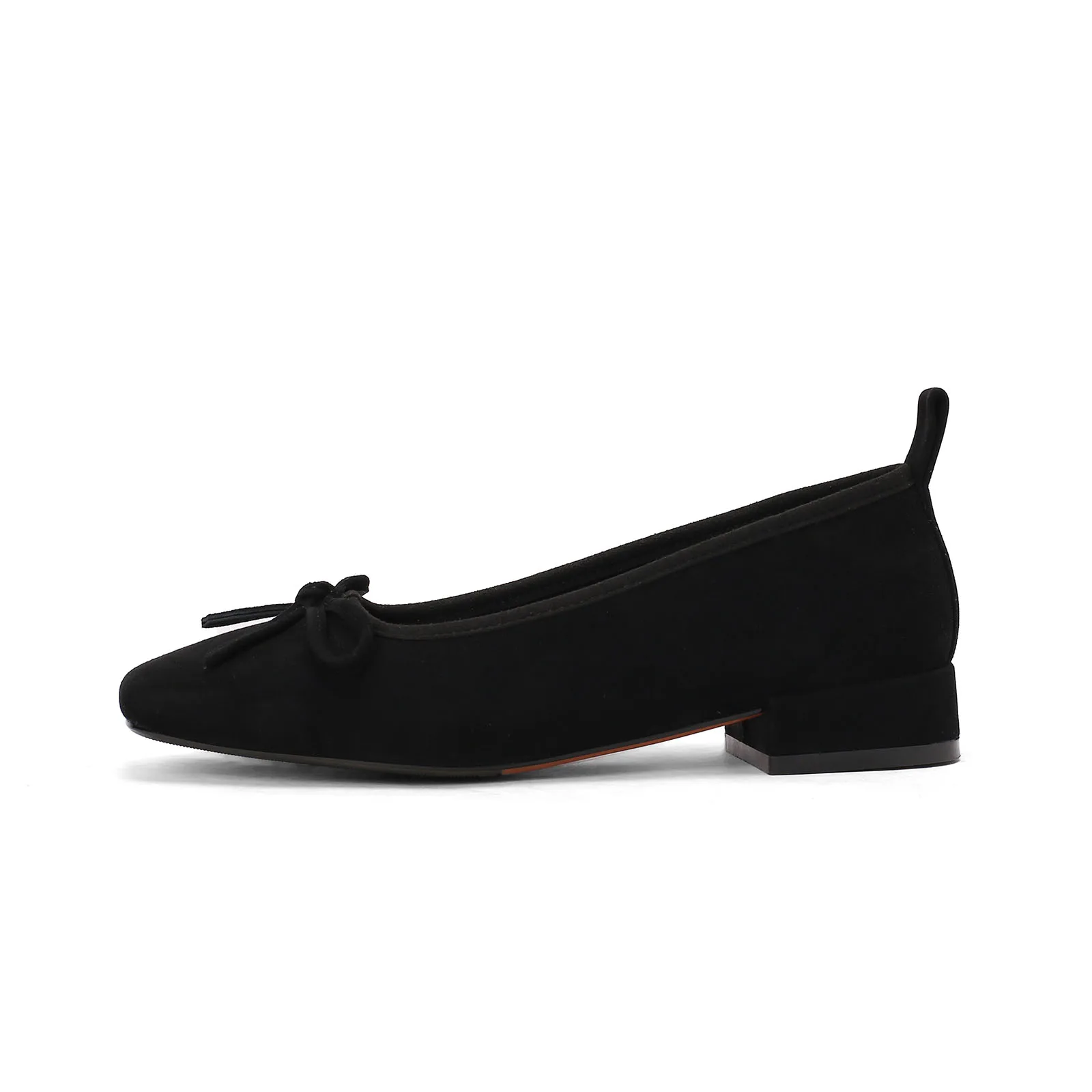 Arden Furtado 2025 Spring Leopard print sheep suede Ballet flats Square toe Sweet bowknot Low heel Single shoe Women's shoes 5