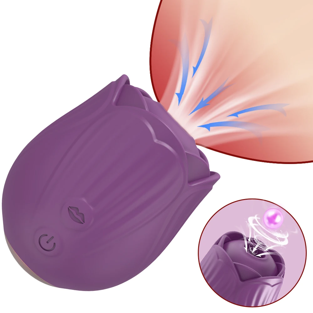 Sucking Vibrator for Women Clitoris Stimulator Oral Nipple Rose-Toys Vacuum Clit Sucker Female Sex Toys for Adults 18