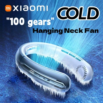 Xiaomi aggiornato USB appeso al collo ventilatore portatile senza lama mini ricaricabile muto display digitale a LED ventilatori elettrici dispositivo di raffreddamento dell'aria nuovo 1