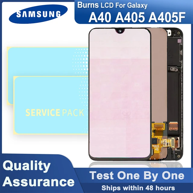 Samsung Galaxy A405, A40 Black Service Pack LCD & Touch Screen / Display