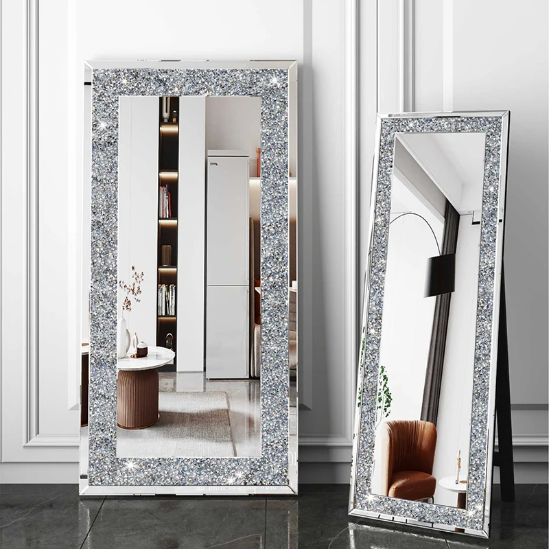 Standing Big Floor Mirror Blocks Nordic Rectangle Full Size