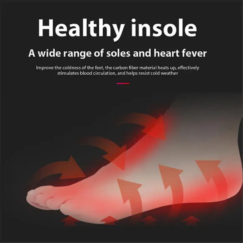 Heated Insoles USB Wireless Temperature Adjustment Electric Foot Thermal Pad 12 Hours Warm Sock Pad
