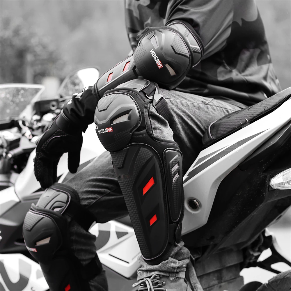 Motorcycle knee pad WOSAWE Knee Elbow Protective Pads Motorcycle Accessories Motocross Skating Protectors Riding Protective Gears