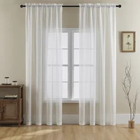 CHAXI Modern Solid White Tulle Sheer Curtain for Living Room Bedroom Kitchen Voile Window Drapes Decoration Custom Made 2