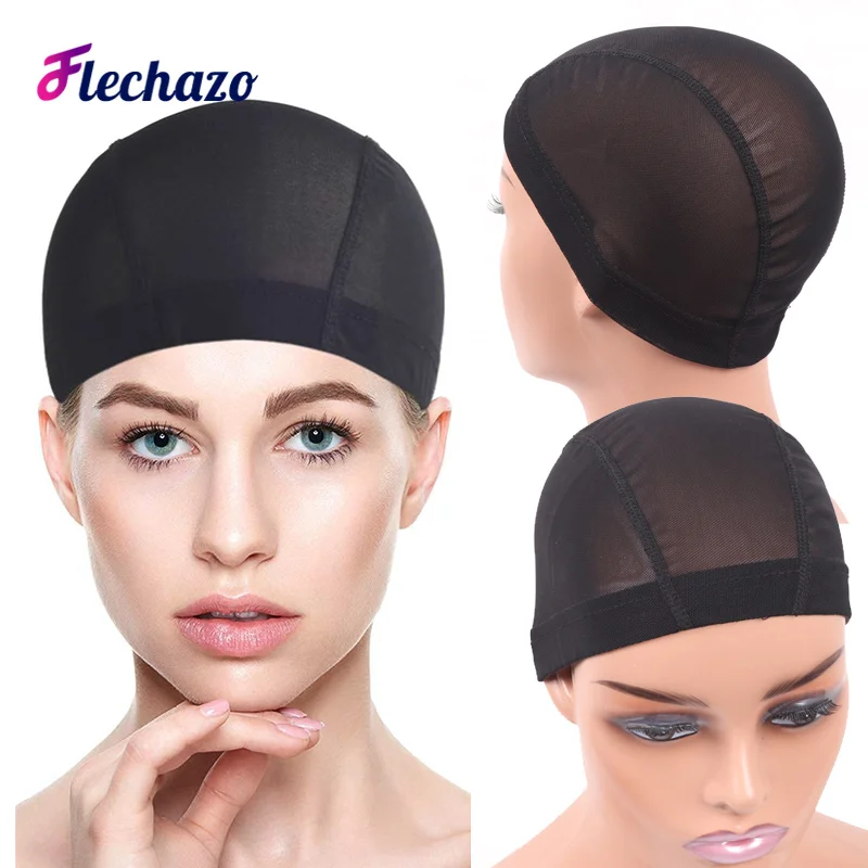 Mesh Wig Cap Spandex Dome Cap Weaving Net S/M/L Black Wig Hair Net Small Medium Large Caps for Making Wigs