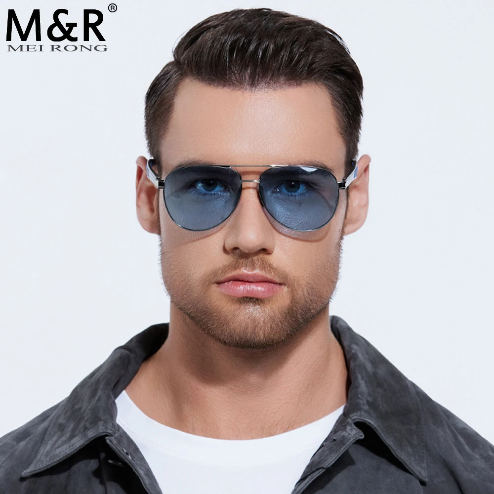 

Fashion New Product Men's Oval Polarized Sunglasses Personalized Spring Hinge Curved Glasses Leg Outdoor Riding Shades UV400