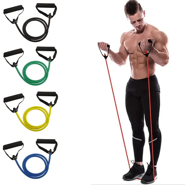 Kit Bandes De Résistance 5 Niveaux (5-125 Lb) - Fitness, Pilates, Stretching, Matériel TPE Coloré