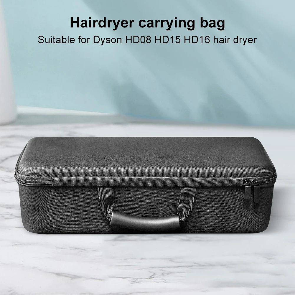 Hard Carrying Case Nylon Dustproof Portable Storage Bag Travel Carrying Bag for Dyson Supersonic Hair Dryer HD08/HD15/HD16