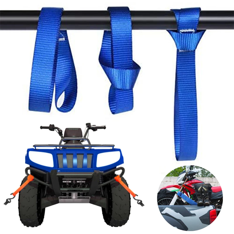 Multifunctional Car Motorcycle Cargo Luggage Fixed Packing Tie Downs Loop Strap Trunk Durable Nylon Soft Straps Auto Accessories cargo straps luggage strap cargo tie down strap tie down straps lashing strap