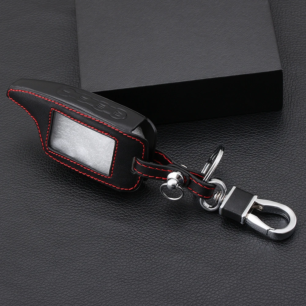 Key case,key case cover,remote control case cover Leather Case For Scher Khan Magicar 5/6 Leather Case For Scher-Khan Magicar M5 M6 Alarm Remote Keychain Cover Protector
