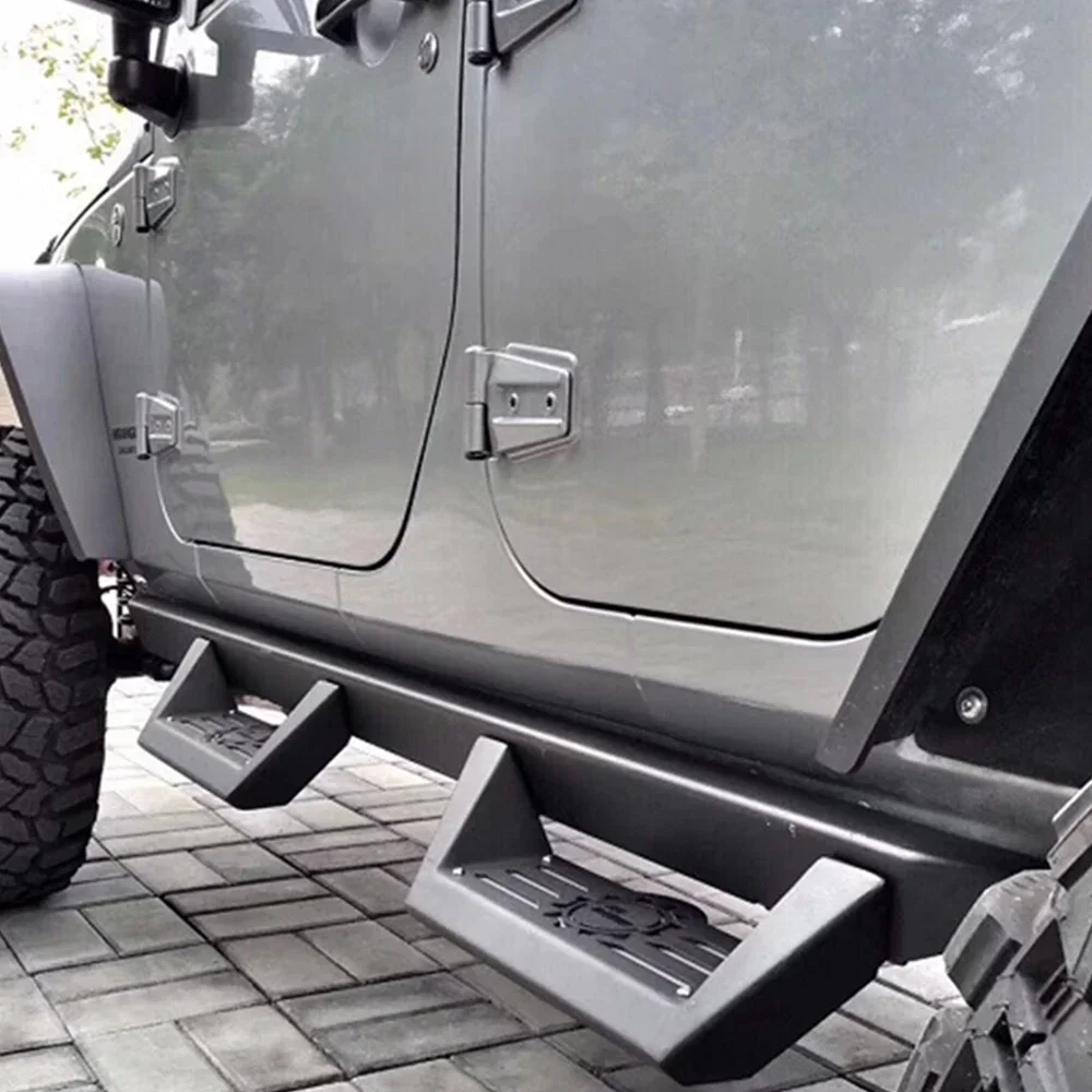 Offroad auto parts Steel Running Board for Jeep Wrangler JK 07-17 Black Side Step barscustomcustom