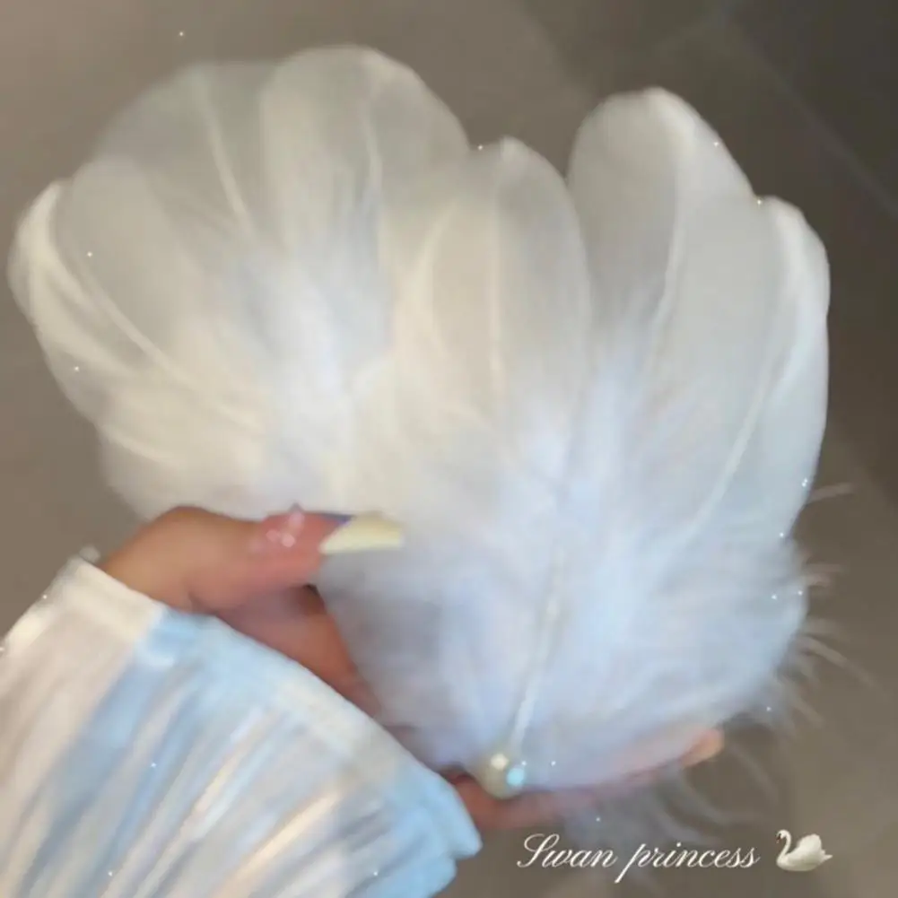 4 Feder-Haarspangen Im Ballettstil – Straußenfedern Mit Perlen Für Hochzeit, Party, Cosplay & Festliche Anlässe