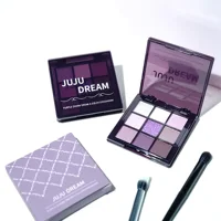 9-color eyeshadow palette | White, purple, silver, pink, black, multi-color series | Waterproof and long-lasting | Essential for 1