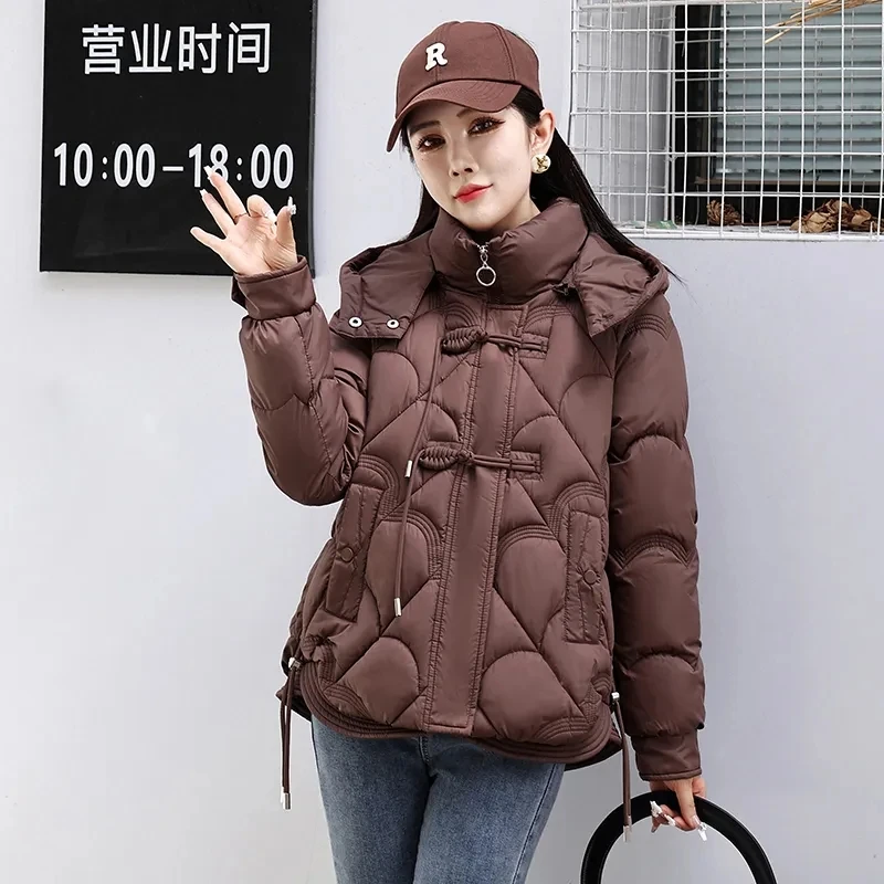 2023WinterDownCottonCoatWomensKoreanLoosePufferParkas