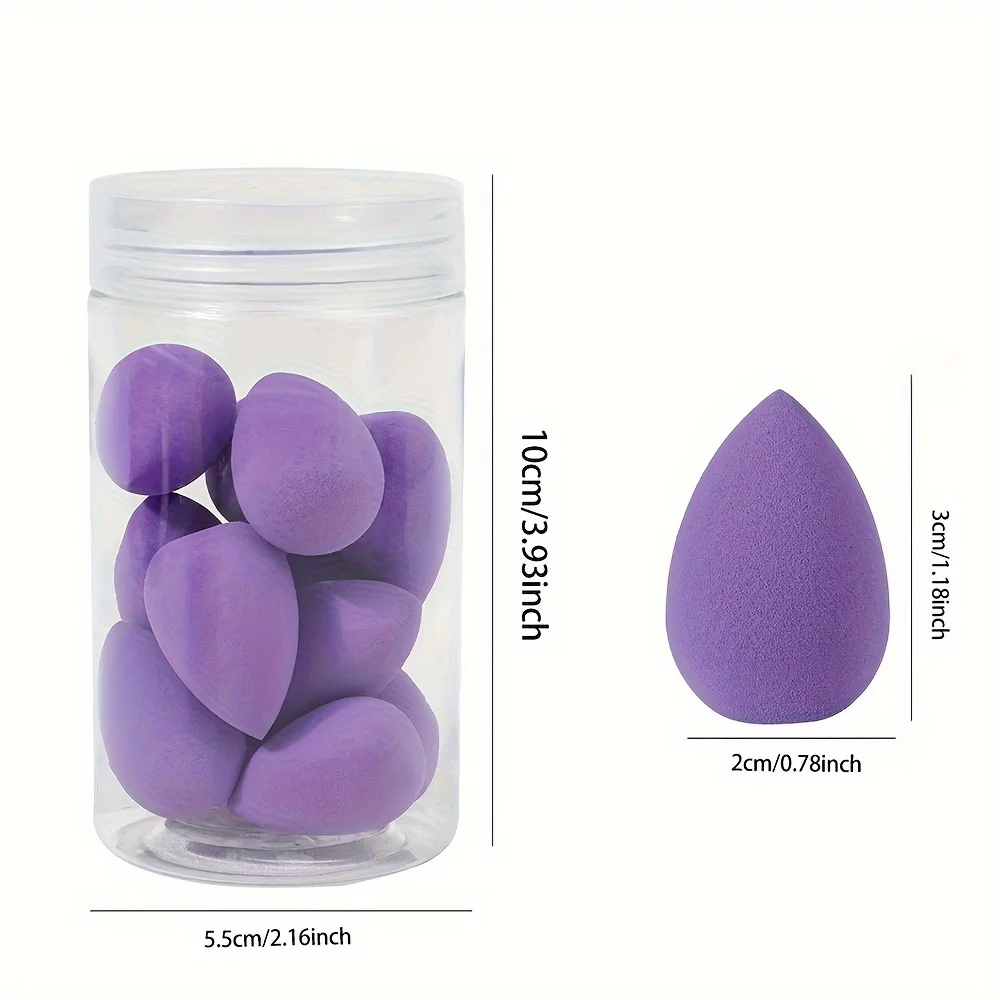 12pcs Mini Makeup Sponges - Soft, Latex-Free for Flawless Foundation Application, Wet & Dry Use, Alcohol-Free