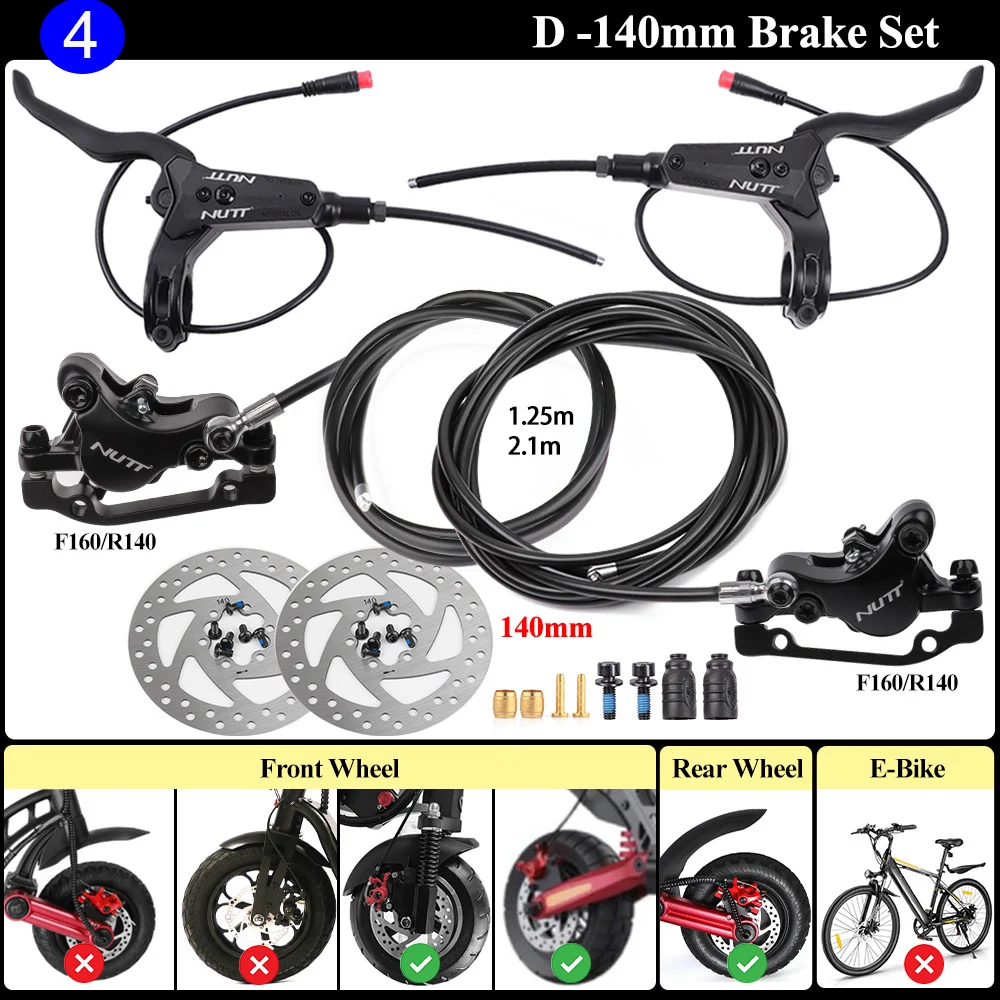 NUTT Power Off Brake Hydraulic Disc Brake With Pin Male Sensor