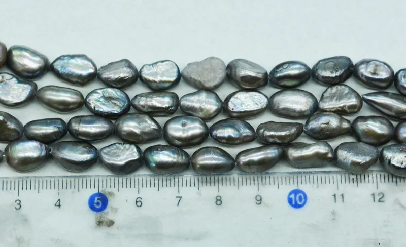 7MM 천연 담수 진주, 회색, 비즈 루즈, DIY 여성 선물 목걸이, 2 개 팔찌. 보석 만들기 15