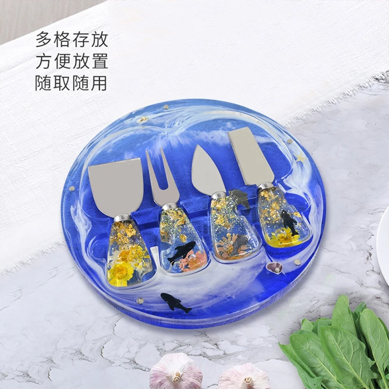 

Resin Tray Handles Mold Silicone Epoxy Handle Mold for Serving Board Knife Epoxy Dropship