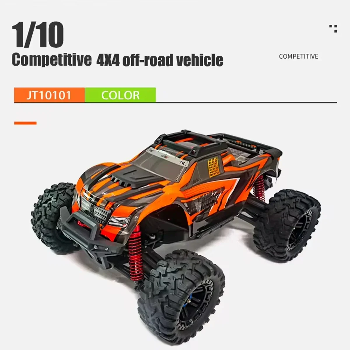 JT10101 1/10 RC Car 2.4G Remote Control Crawler 550 Carbon Brush Strong Motor 4WD Off-Road Desert Climbing Car Remote Truck Toys 3