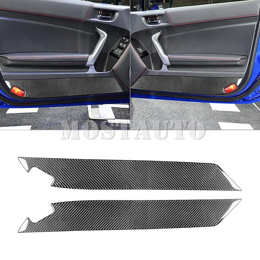 

For Subaru BRZ Toyota 86 Soft Carbon Fiber Interior Car Door Panel Cover Trim 2013-2020 2pcs（2 Color）