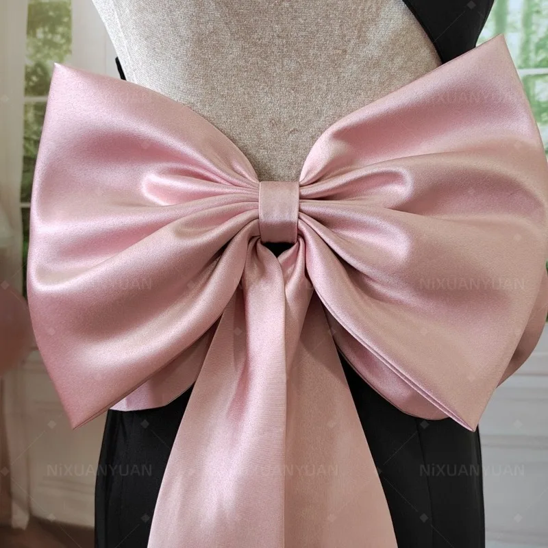 Pretty Bow with Pin Wedding Belt Bride Gown Matching Accessories Detachable Handmade Bowknot DIY