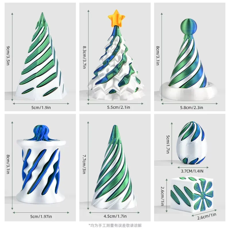 3D Printed Spiral Cone Fidget Toys for Stress Relief