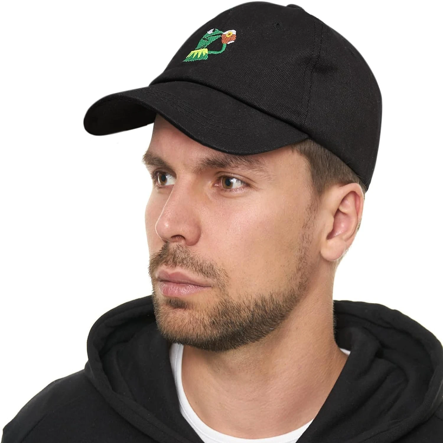 Upgrade your closet with a chic, elegant, and fashionable Embroidered Kermit The Frog Classic Baseball Dad Trucker Hat-Providi