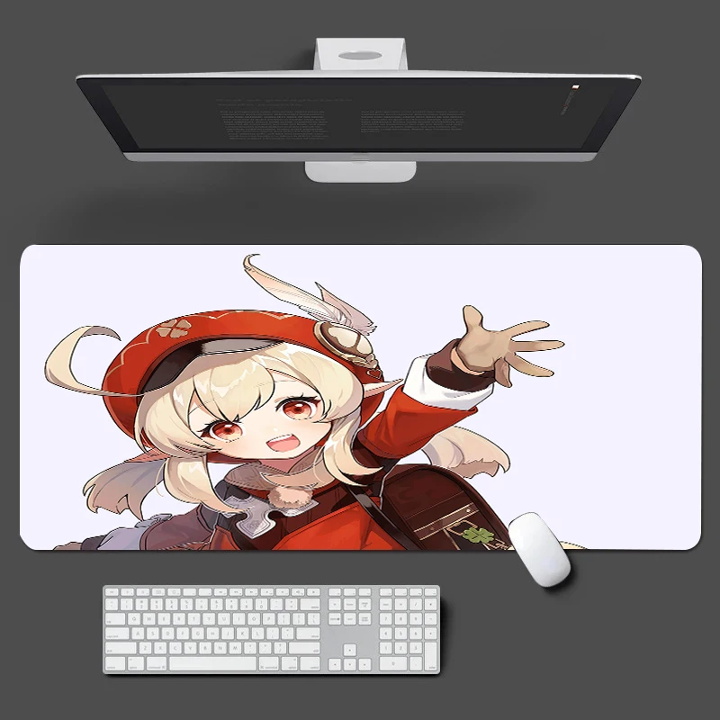 

Gaming Mouse Pad Genshin Impact Cute Klee Mouse Pads Laptop Desk Mat Large Anime Mouse Carpet Gaming Computer Accessories Rubber