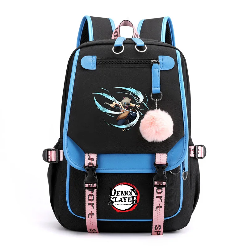 Hashibira Inosuke Cool Pattern Backpack New Fashion Street Anime Backpack High Quality USB Zipper Backpack Cool Backpacks 5