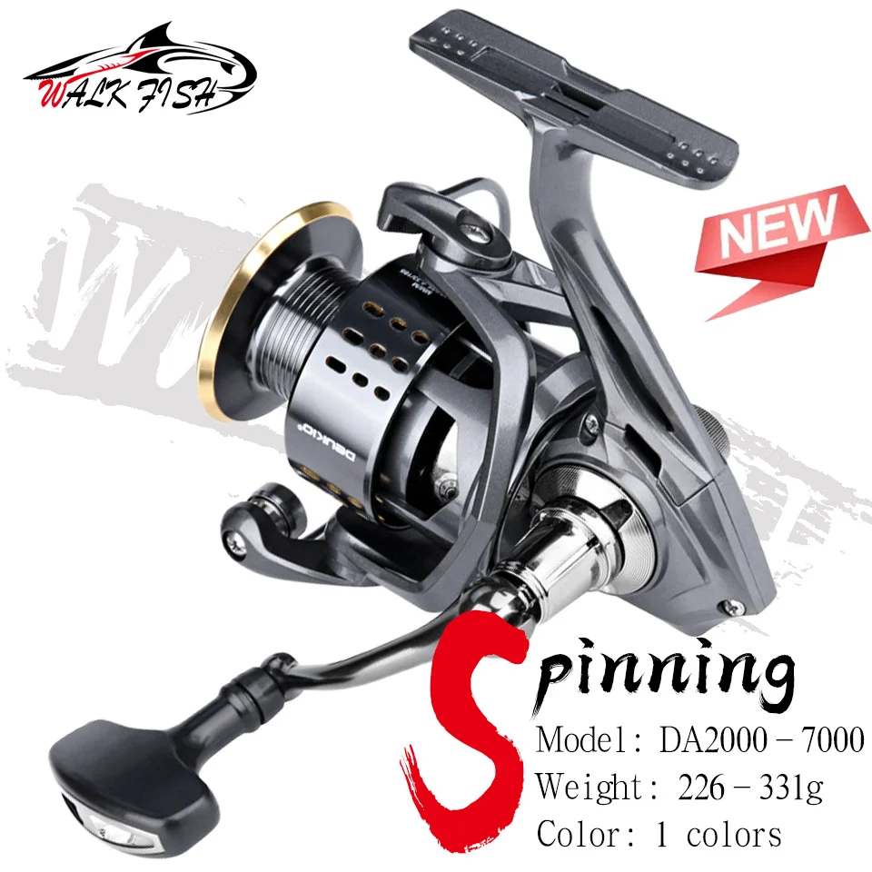 WALK FISH Newest DA2000-7000 Spinning Fishing Reel Ultralight 5.2:1  Surfcasting Spinning Reel Saltwater Jigging Fishing Tackle - AliExpress