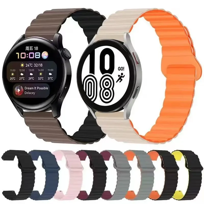 Magnetic Loop Silicone Watch Strap, Adjustable Fit