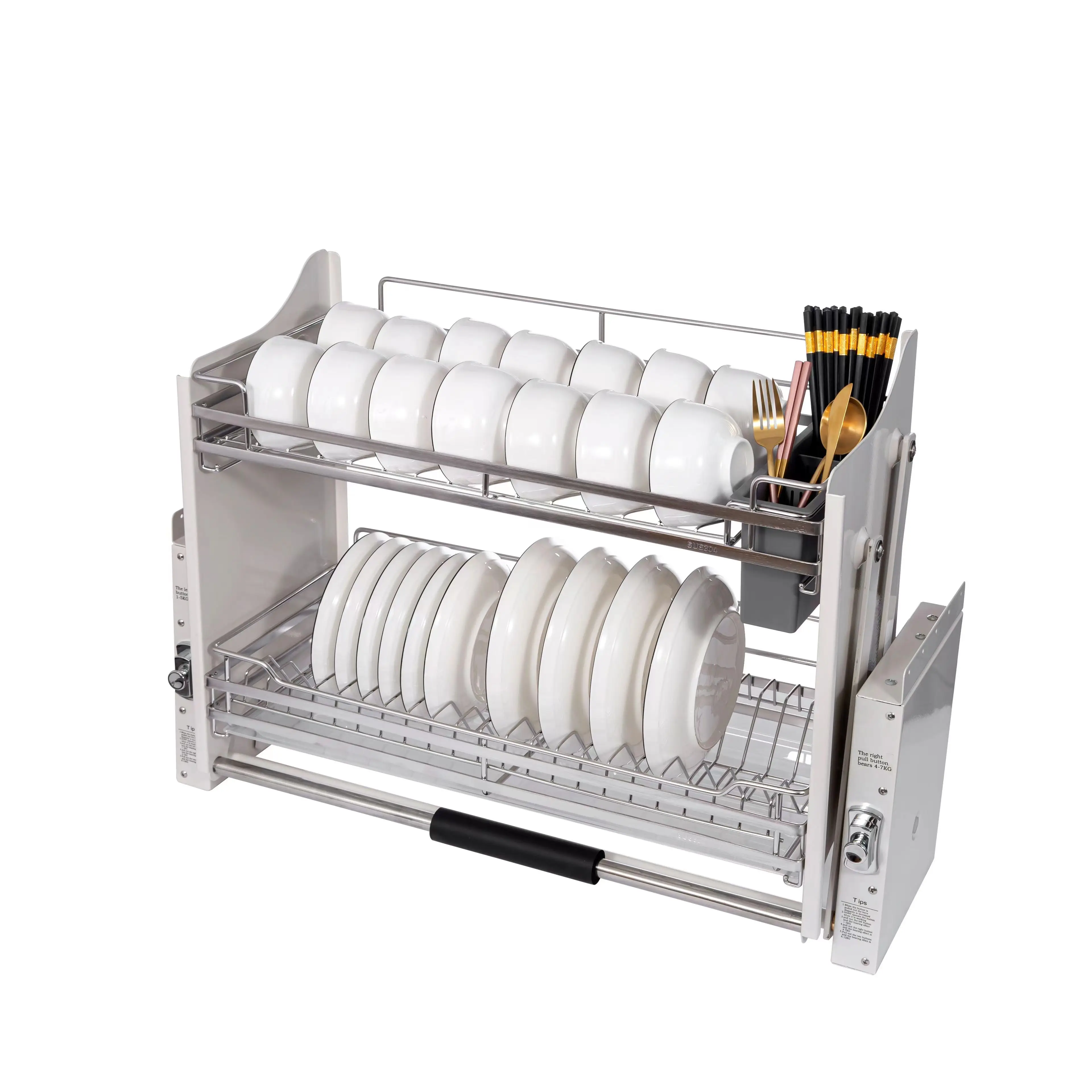 Kitchen Pull Out Spice Pack Basket Vegetable Storage Pull Out Stainless Steel Baskets Drawer