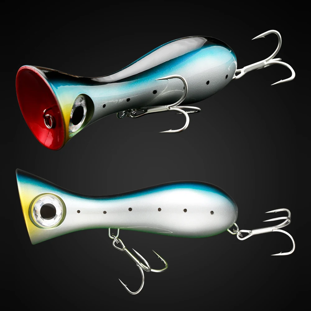 Enhanced Popper Fishing Lure - 95mm, 31g - Versatile Topwater Attractant for Freshwater & Saltwater Angling