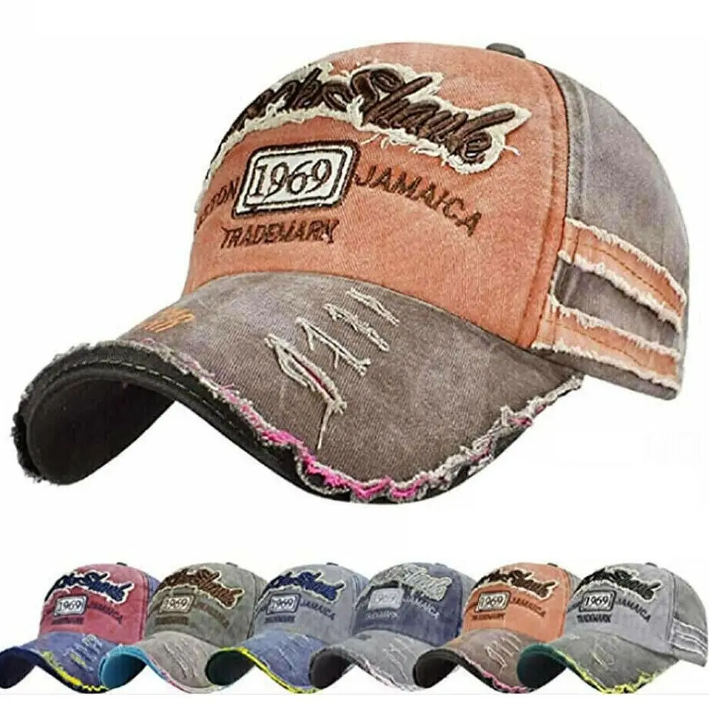 

Outdoor Sports Men Women Adjustable Vintage Distressed Faded Cap Sunscreen Hats Embroidery Baseball Caps Baseball Hats