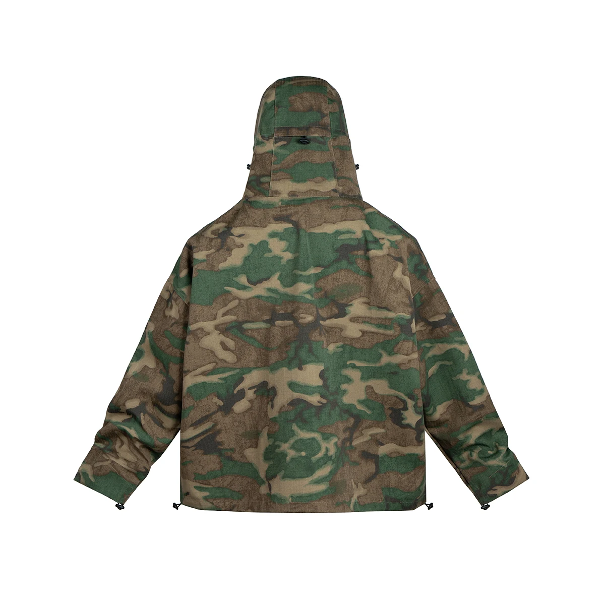 Streetwear Color Match Camouflage Hooded Jacket for Men and