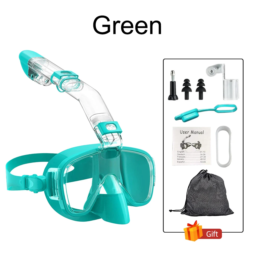 Snorkel Mask Foldable Anti-Fog Diving Mask Set with Full Dry Top System for  Free Swim Professional Snorkeling Gear Adults Kids - AliExpress