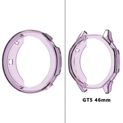 Premium Silicone TPU Smartwatch Protective Case with Screen Protector Frame for Huawei GT5 41mm (Purple)
