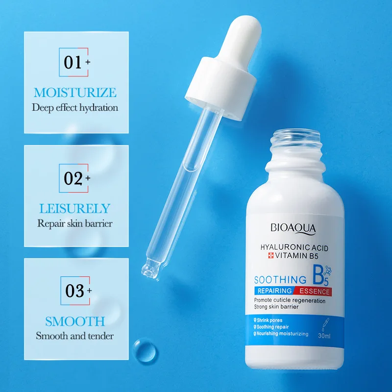 Vitamin B₅ Pore Shrinking Serum Hyaluronic Acid Wrinkle Remover Moisturizing Soothing Repair Skin Care Anti Aging Cream B5