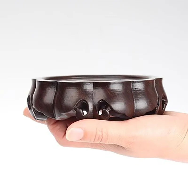 Vase Buddha Statue Base, Circular Base, Solid Wood, strange Stone, Bonsai Decoration, Whole Material, Log Wood Carving